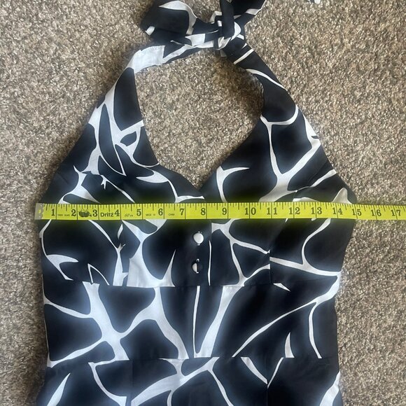 White House Black Market Cotton Fit & Flare A-Line Halter Dress, Size 4 - Picture 10 of 14